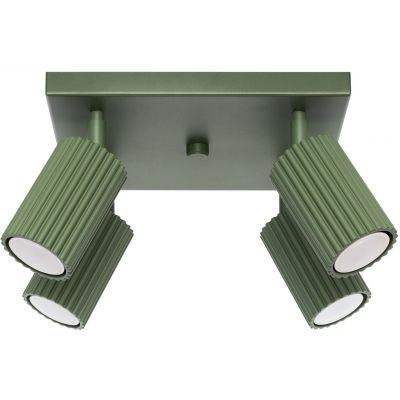 Sollux Lighting Karbon lampa podsufitowa 4x10 W zielona SL.1621