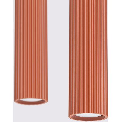 Sollux Lighting Karbon lampa wisząca 2x10 W czerwona SL.1631