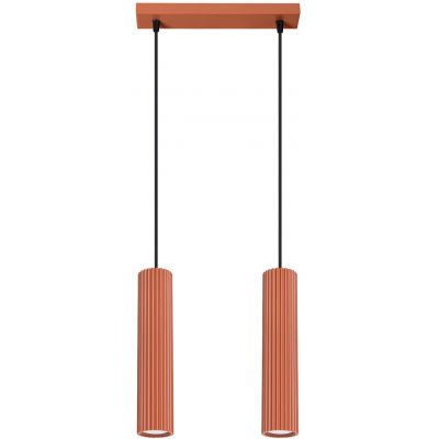 Sollux Lighting Karbon lampa wisząca 2x10 W czerwona SL.1631