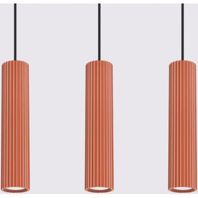 Sollux Lighting Karbon lampa wisząca 3x10 W czerwona SL.1632