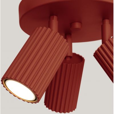 Sollux Lighting Karbon lampa podsufitowa 3x10 W czerwona SL.1639