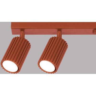 Sollux Lighting Karbon lampa podsufitowa 6x10 W czerwona SL.1642