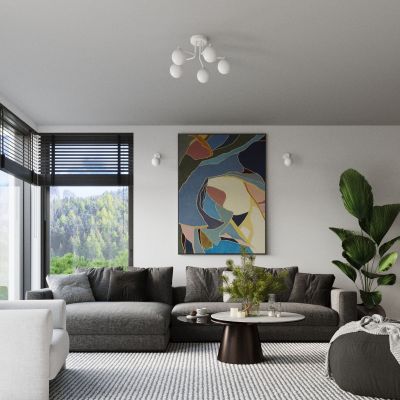 Sollux Lighting Astral lampa podsufitowa 5x8 W biała SL.1660