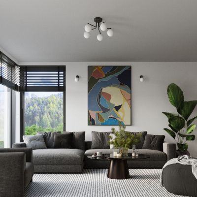 Sollux Lighting Astral kinkiet 1x8 W biały-czarny SL.1661