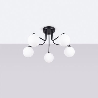 Sollux Lighting Astral lampa podsufitowa 5x8 W biała-czarna SL.1663