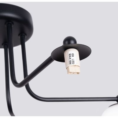 Sollux Lighting Astral lampa podsufitowa 5x8 W biała-czarna SL.1663