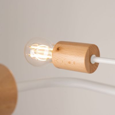 Sollux Lighting Timbo lampa podsufitowa 8x15 W biała-drewno SL.1667