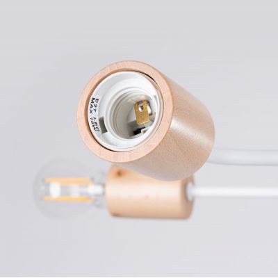 Sollux Lighting Timbo lampa podsufitowa 8x15 W biała-drewno SL.1667