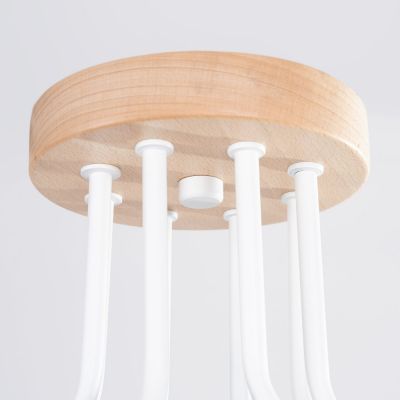 Sollux Lighting Timbo lampa podsufitowa 8x15 W biała-drewno SL.1667