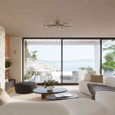 Sollux Lighting Timbo lampa podsufitowa 8x15 W czarna-drewno SL.1671