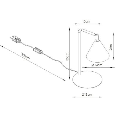 Sollux Lighting Nox lampa biurkowa 1x10 W złota SL.2568