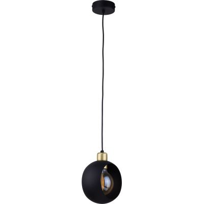 TK Lighting Cyklop Black lampa wisząca 1x15W czarna/złota 2751
