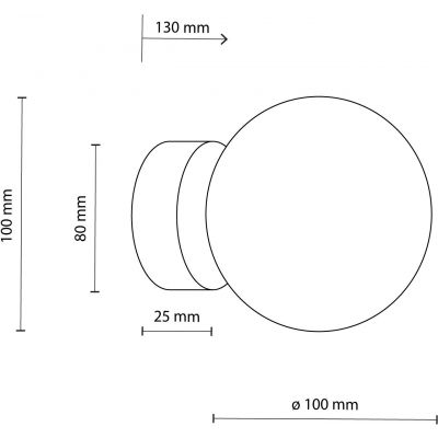TK Lighting Vox lampa podsufitowa 1x8 W czarna 5613