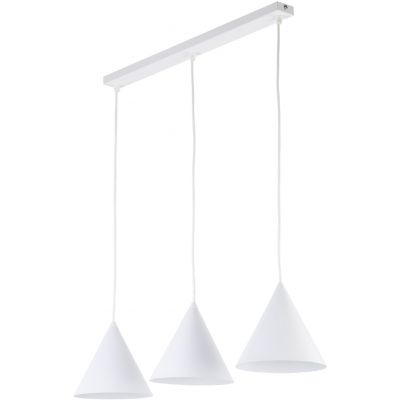 TK Lighting Cono lampa wisząca 3x15 W biała 10011