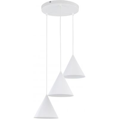 TK Lighting Cono lampa wisząca 1x15 W biała 10012
