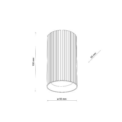 TK Lighting Tune lampa podsufitowa 1x10 W biała 10023