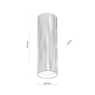 TK Lighting Tune lampa podsufitowa 1x10 W biała 10025