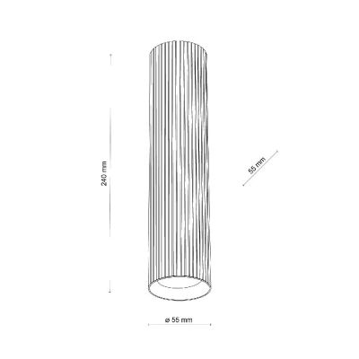 TK Lighting Tune lampa podsufitowa 1x10 W czarna 10026