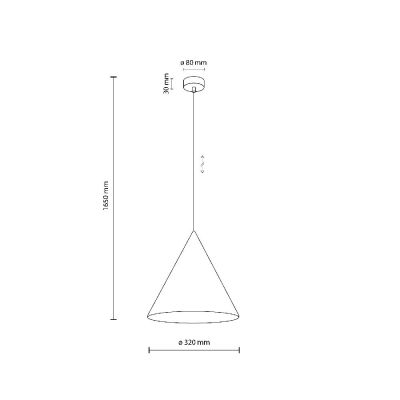 TK Lighting Cono lampa wisząca 1x15 W miętowa 10063