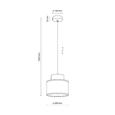 TK Lighting Duo lampa wisząca 1x15 W biała 10078