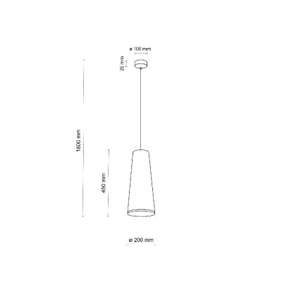 TK Lighting Zing lampa wisząca 1x15 W czarna 10085