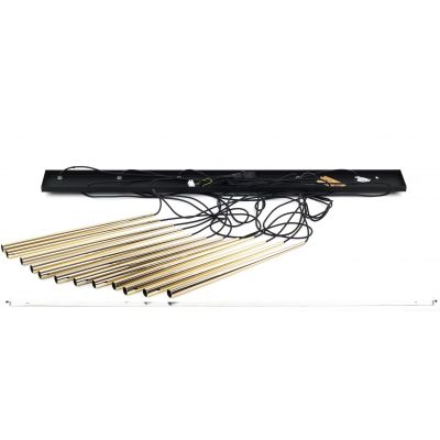 TK Lighting Piano lampa wisząca 12x8 W czarna-złota 10118