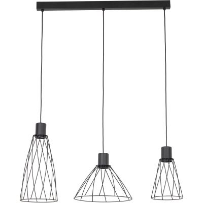 TK Lighting Modesto lampa wisząca 3x10 W czarna 10149