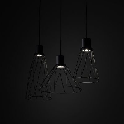 TK Lighting Modesto lampa wisząca 3x10 W czarna 10149