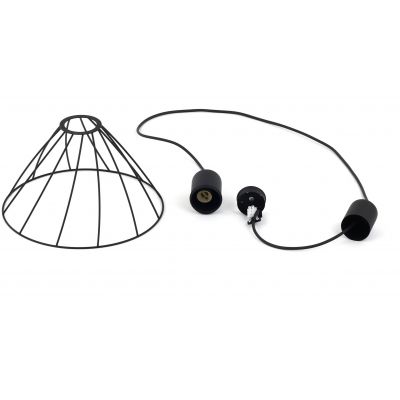 TK Lighting Modesto lampa wisząca 1x10 W czarna 10160