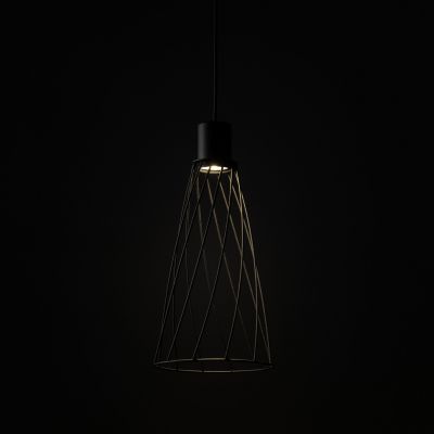 TK Lighting Modesto lampa wisząca 1x10 W czarna 10161