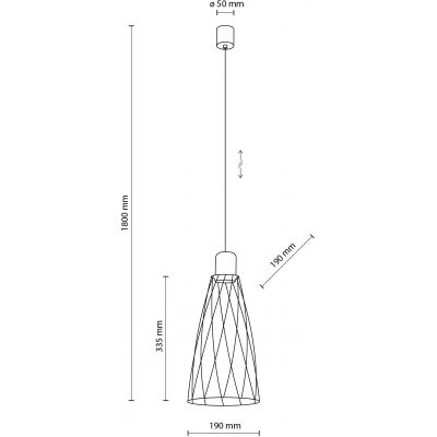 TK Lighting Modesto lampa wisząca 1x10 W czarna 10161