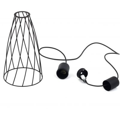 TK Lighting Modesto lampa wisząca 1x10 W czarna 10161