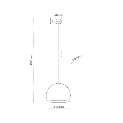 TK Lighting Zoe lampa wisząca 1x15 W czerwona 10175