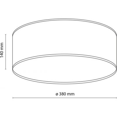 TK Lighting Nicola lampa podsufitowa 4x15 W biała-żółta 10154