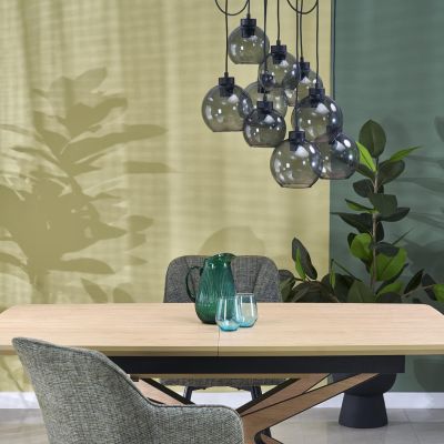 TK Lighting Cubus lampa wisząca 9x15 W czarna 10208