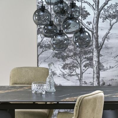 TK Lighting Cubus lampa wisząca 9x15 W czarna 10208