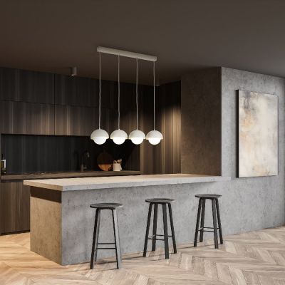 TK Lighting Bono lampa wisząca 4x8 W beżowa 10213