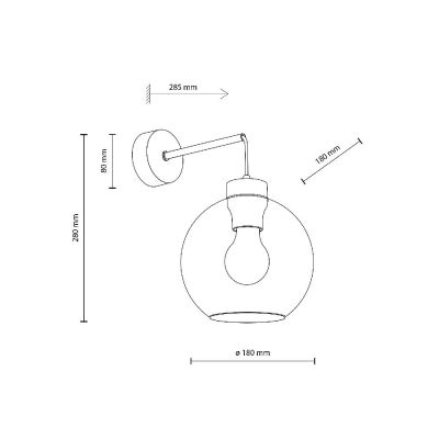 TK Lighting Cubus kinkiet 1x15 W przezroczysty 10245