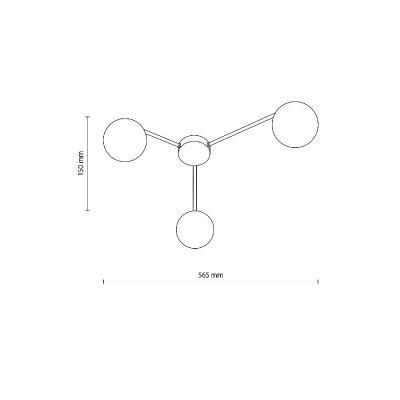 TK Lighting Elton lampa podsufitowa 3x8 W czarna 10261