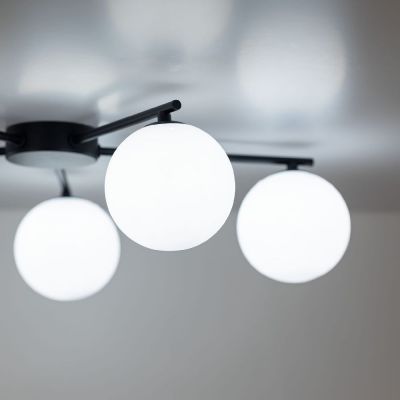 TK Lighting Elton lampa podsufitowa 5x8 W czarna 10262