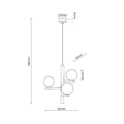 TK Lighting Estera lampa wisząca 3x8 W drewno 10271