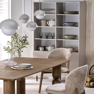 TK Lighting Bono lampa wisząca 1x40 W beżowa 10274