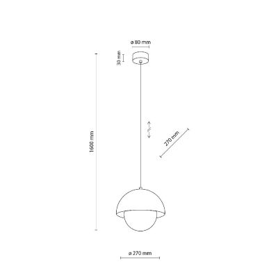 TK Lighting Bono lampa wisząca 1x40 W beżowa 10274