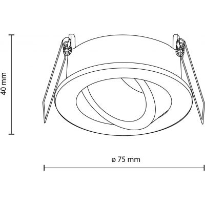 TK Lighting Aura lampa do zabudowy 1x10 W biała 10572