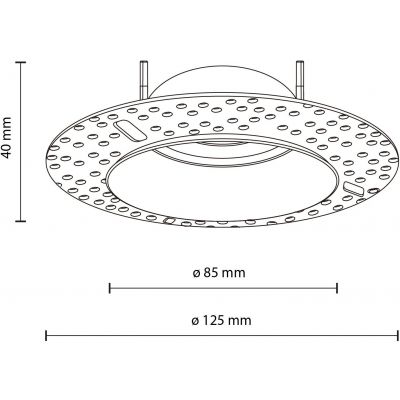 TK Lighting Fira lampa do zabudowy 1x10 W czarna 10573