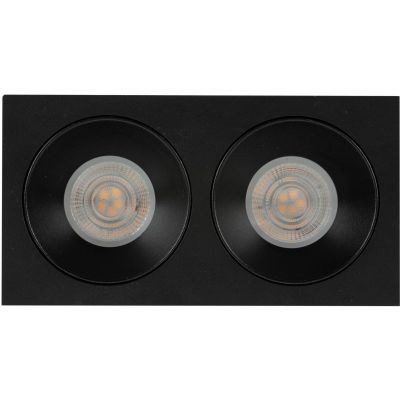 TK Lighting Prisma Duo Black lampa do zabudowy 2x10 W czarna 10579