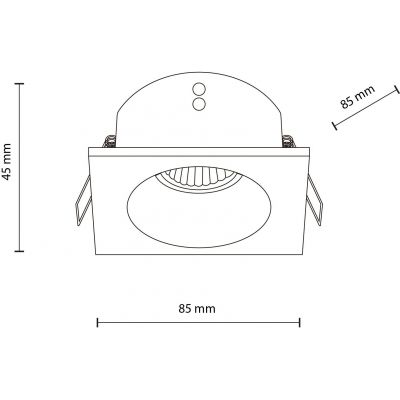 TK Lighting Prisma lampa do zabudowy 1x10 W czarna 10581