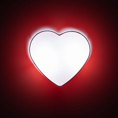 TK Lighting Heart lampa podsufitowa 2x15W czerwony/biały 10777