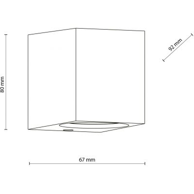 TK Lighting Axis kinkiet zewnętrzny 1x10 W czarny 10969