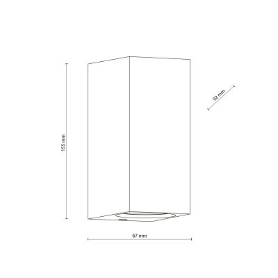 TK Lighting Axis kinkiet zewnętrzny 2x10 W czarny 10970